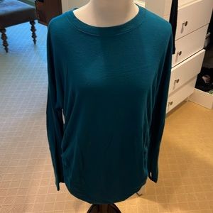 Athleta sweatshirt LS T-shirt teal size medium